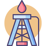 Icon depicting a piece of oil & gas drilling rig to represent Antea's asset integrity management for oil & gas operators