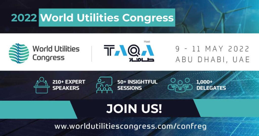 Event banner for 2022 World Utilities Congress